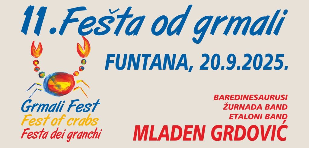 11. Fešta od grmali u Funtani – subota, 20. rujna 2025.